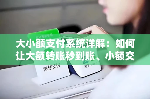 大小额支付系统详解：如何让大额转账秒到账、小额交易更高效？